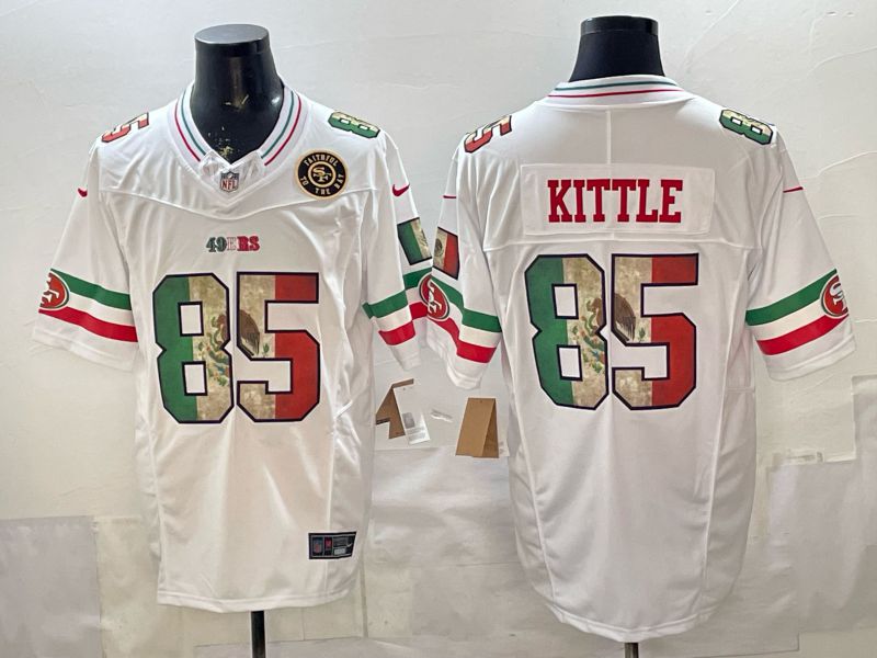 Men 2026 San Francisco 49ers #85 Kittle White three generations Nike Limited NFL Jersey style 003->san francisco 49ers->NFL Jersey